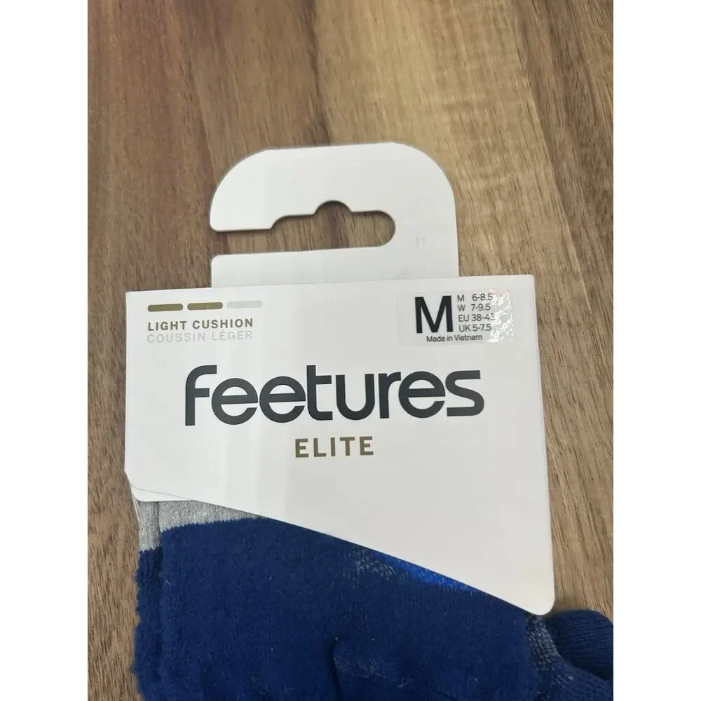 Feetures Elite Light Cushion Medium Cobalt Blue No Show Tab New